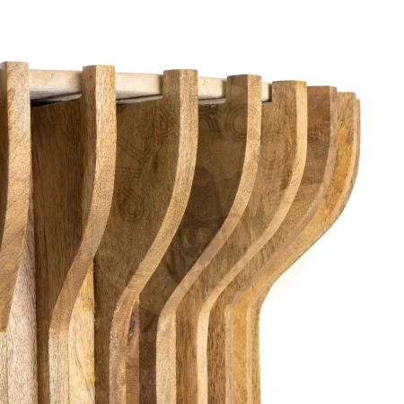 Mesa de centro en madera de mango y mármol para salón 78.50x78.50x47cm - Ixia - 616441IX - foto-secundaria-4
