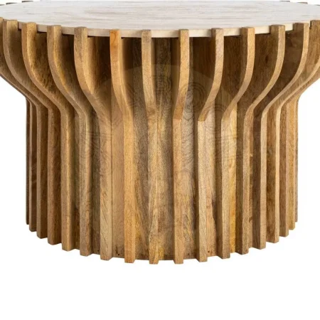 Mesa de centro en madera de mango y mármol para salón 78.50x78.50x47cm - Ixia - 616441IX - foto-secundaria-5