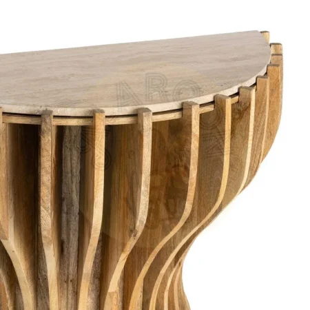 Consola en madera de mango y mármol para salón 92x40x76cm - Ixia - 616442IX - foto-secundaria-3