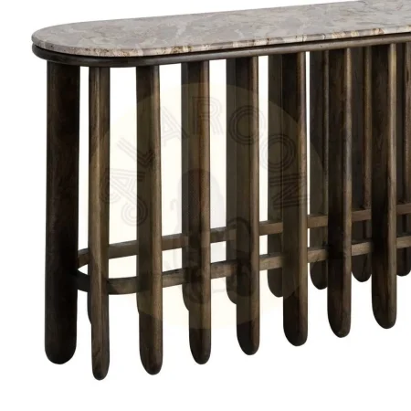 Consola de madera de mango y mármol para salón 160x40x76cm - Ixia - 616444IX - foto-secundaria-2