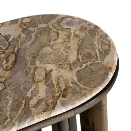 Consola de madera de mango y mármol para salón 160x40x76cm - Ixia - 616444IX - foto-secundaria-3