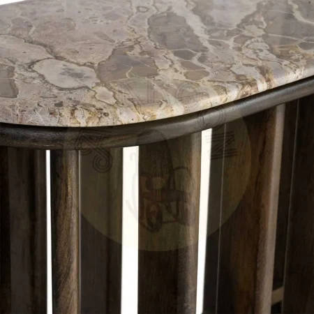 Consola de madera de mango y mármol para salón 160x40x76cm - Ixia - 616444IX - foto-secundaria-4