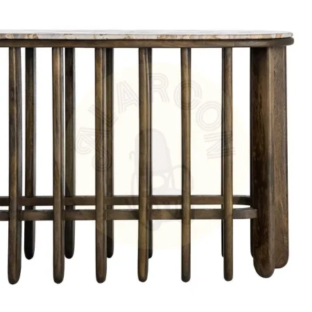 Consola de madera de mango y mármol para salón 160x40x76cm - Ixia - 616444IX - foto-secundaria-6