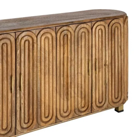 Aparador en madera de mango para salón con puertas y patas 7cm - Ixia 152x40x78cm - Ixia - 616448IX - foto-secundaria-2