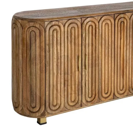 Aparador en madera de mango para salón con puertas y patas 7cm - Ixia 152x40x78cm - Ixia - 616448IX - foto-secundaria-3