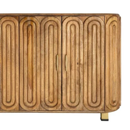 Aparador en madera de mango para salón con puertas y patas 7cm - Ixia 152x40x78cm - Ixia - 616448IX - foto-secundaria-7