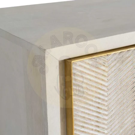 Aparador de madera de mango para salón con puertas y patas 23cm - Ixia 152x41x83.50cm - Ixia - 616450IX - foto-secundaria-4