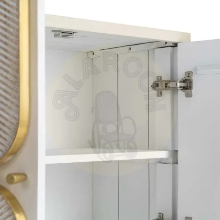 Aparador de madera de mango para salón con puertas y patas 23cm - Ixia 152x41x83.50cm - Ixia - 616450IX - foto-secundaria-5