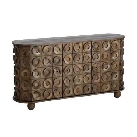 Aparador de madera de mango para salón con puertas - Ixia 147x42x76cm - Ixia - 616451IX - foto-blanco
