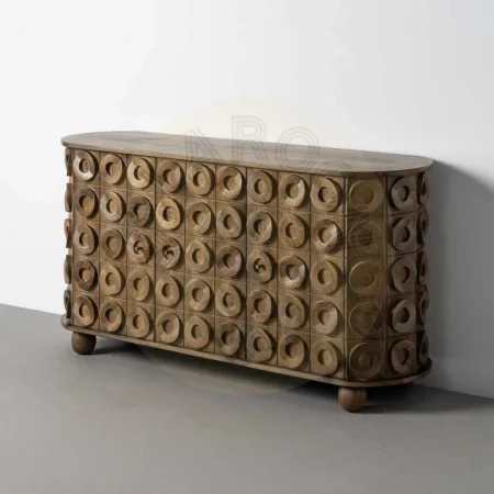 Aparador de madera de mango para salón con puertas - Ixia 147x42x76cm - Ixia - 616451IX - foto-secundaria-9