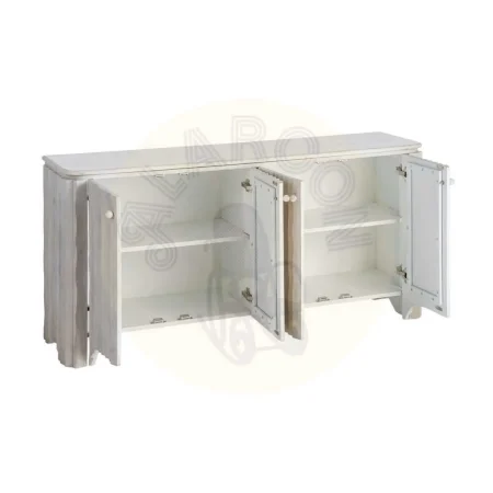 Aparador de madera de mango y mármol para salón Novedad - Ixia 153x41x73cm - Ixia - 616453IX - foto-secundaria-1