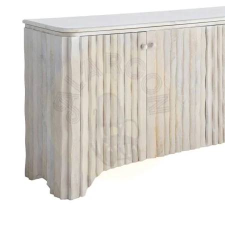 Aparador de madera de mango y mármol para salón Novedad - Ixia 153x41x73cm - Ixia - 616453IX - foto-secundaria-3