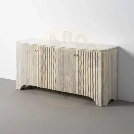 Aparador de madera de mango y mármol para salón Novedad - Ixia 153x41x73cm - Ixia - 616453IX - foto-secundaria-9
