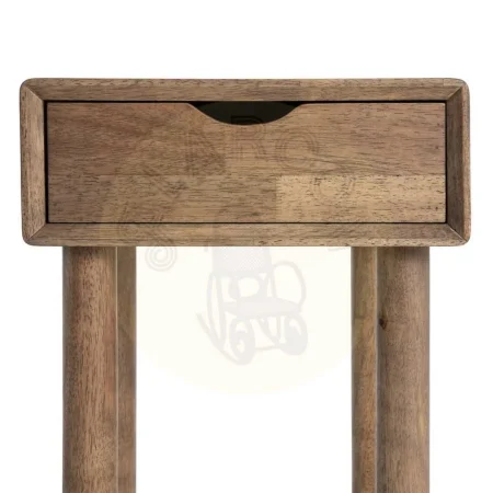 Mesita auxiliar en madera de caucho marrón con cajón 40x40x55cm - Ixia - 616456IX - foto-secundaria-5