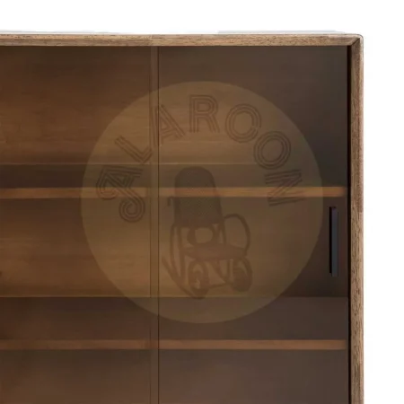 Vitrina marrón en madera de caucho y cristal templado 70x40x100cm - Ixia - 616459IX - foto-secundaria-6