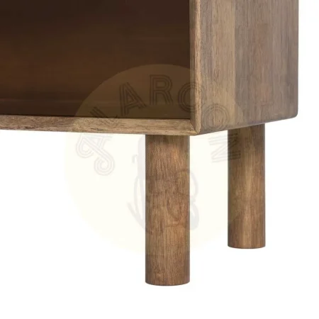 Vitrina marrón en madera de caucho y cristal templado 70x40x100cm - Ixia - 616459IX - foto-secundaria-7