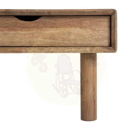 Mesa centro marrón en madera de caucho y cristal 120x60x40cm - Ixia - 616461IX - foto-secundaria-6