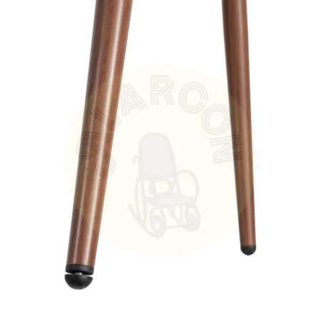 Silla tapizada en tejido marrón con patas de metal y brazos 56x57x78cm - Ixia - 616475IX - foto-secundaria-8