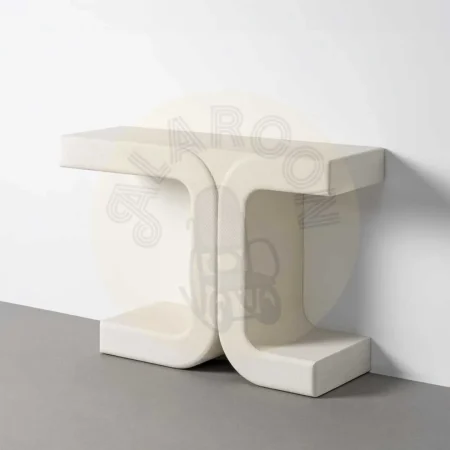 Consola blanca en DM con acabado poroso granulado 120x38x80.50cm - Ixia - 616483IX - foto-secundaria-7