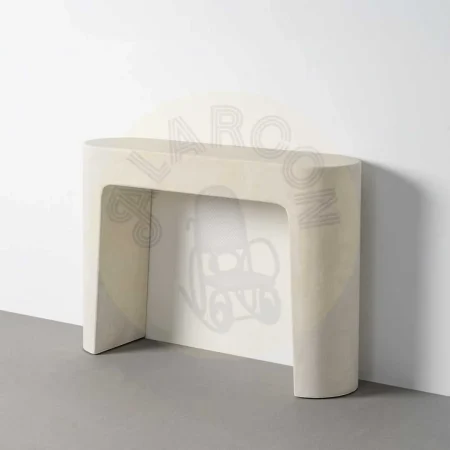 Consola blanca en DM acabado poroso granulado 120x32x80cm - Ixia - 616485IX - foto-secundaria-6