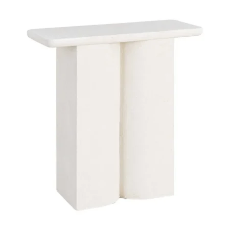 Consola blanca en DM con acabado poroso granulado 80x35x80cm - Ixia - 616486IX - foto-blanco