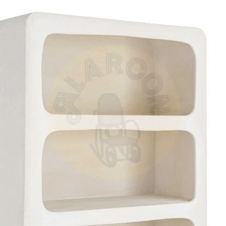 Librería blanca en DM acabado poroso granulado con puerta 80x35x180cm - Ixia - 616489IX - foto-secundaria-2