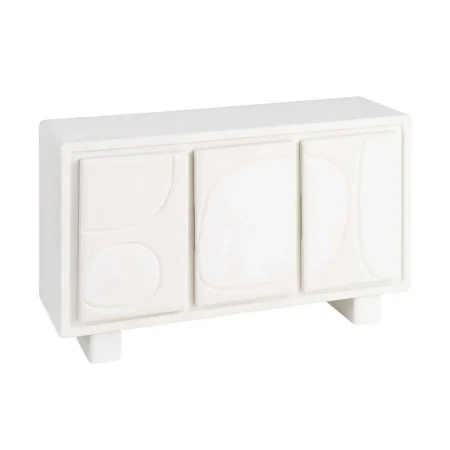 Aparador blanco en DM acabado poroso granulado puertas sin balda interior 120x38x70cm - Ixia - 616490IX - foto-blanco