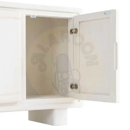 Aparador blanco en DM acabado poroso granulado puertas sin balda interior 120x38x70cm - Ixia - 616490IX - foto-secundaria-3