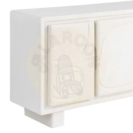 Aparador blanco en DM acabado poroso granulado puertas sin balda interior 120x38x70cm - Ixia - 616490IX - foto-secundaria-4