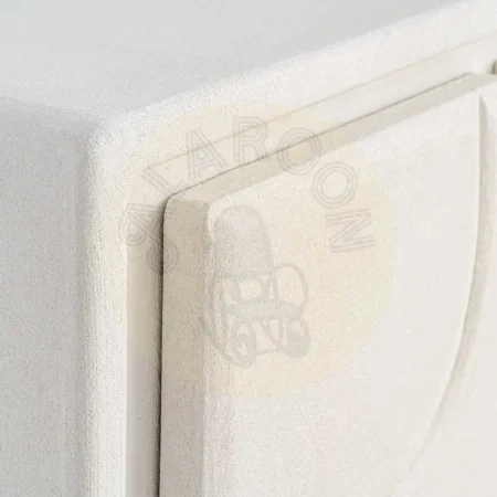 Aparador blanco en DM acabado poroso granulado puertas sin balda interior 120x38x70cm - Ixia - 616490IX - foto-secundaria-5