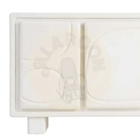 Aparador blanco en DM acabado poroso granulado puertas sin balda interior 120x38x70cm - Ixia - 616490IX - foto-secundaria-6