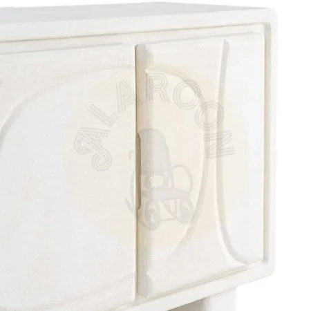 Aparador blanco en DM acabado poroso granulado puertas sin balda interior 120x38x70cm - Ixia - 616490IX - foto-secundaria-8