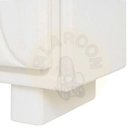 Aparador blanco en DM acabado poroso granulado puertas sin balda interior 120x38x70cm - Ixia - 616490IX - foto-secundaria-9