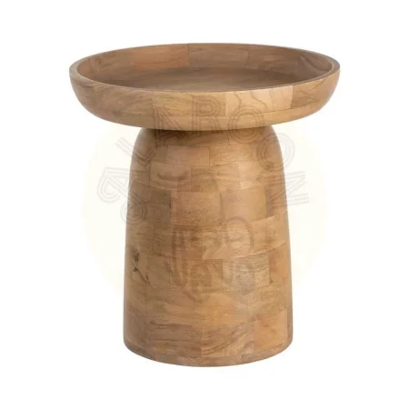 Mesita natural de madera de mango para salón 44x44x47cm - Ixia - 616491IX - foto-secundaria-4