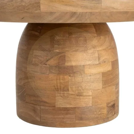 Mesita auxiliar natural de madera de mango para salón 75x75x40cm - Ixia - 616492IX - foto-secundaria-3