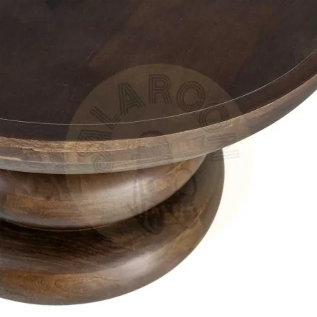 Mesita de madera de mango marrón para salón con patas de 33cm 60x60x41cm - Ixia - 616494IX - foto-secundaria-1