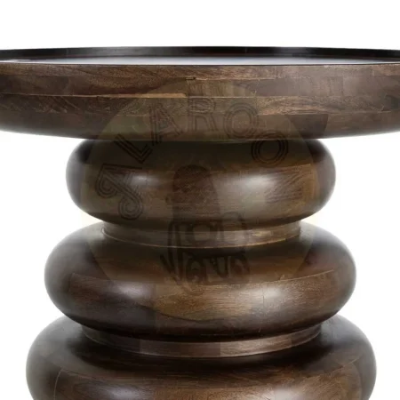 Mesita de madera de mango marrón para salón con patas de 33cm 60x60x41cm - Ixia - 616494IX - foto-secundaria-2