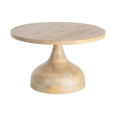 Mesita auxiliar de madera de mango natural para salón 67x67x40cm - Ixia - 616495IX - foto-blanco