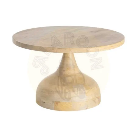 Mesita auxiliar de madera de mango natural para salón 67x67x40cm - Ixia - 616495IX - foto-secundaria-4