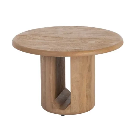 Mesa de centro en madera de mango acabado natural 60x60x40cm - Ixia - 616497IX - foto-blanco