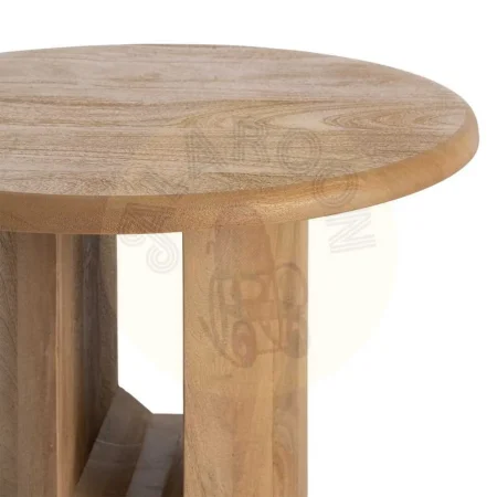 Mesa de centro en madera de mango acabado natural 60x60x40cm - Ixia - 616497IX - foto-secundaria-1