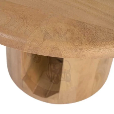 Mesa de centro en madera de mango acabado natural 60x60x40cm - Ixia - 616497IX - foto-secundaria-2