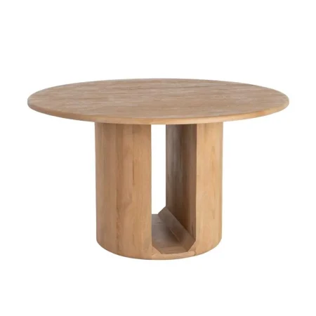 Mesa de comedor en madera de mango natural 130x130x76cm - Ixia - 616499IX - foto-blanco