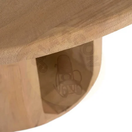 Mesa de comedor en madera de mango natural 130x130x76cm - Ixia - 616499IX - foto-secundaria-2