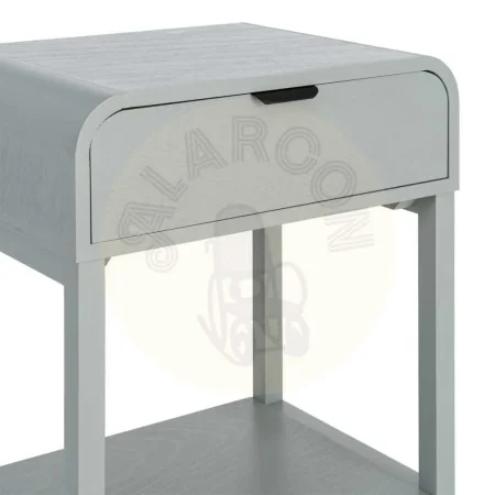 Mesita verde claro en DM con cajón y estructura de madera de pino 48x35.50x61cm - Ixia - 616500IX - foto-secundaria-2