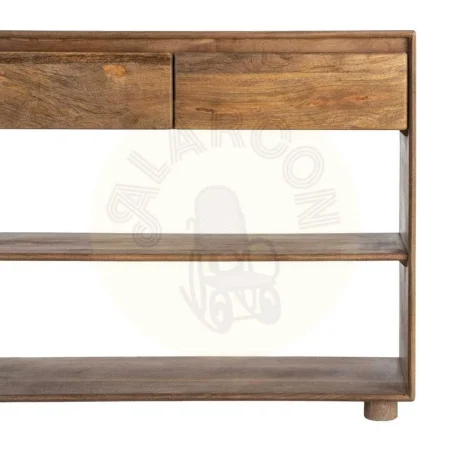 Consola de madera de mango para salón con cajones y huecos 100x35x80cm - Ixia - 616505IX - foto-secundaria-3