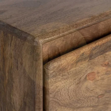 Consola de madera de mango para salón con cajones y huecos 100x35x80cm - Ixia - 616505IX - foto-secundaria-5