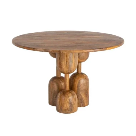 Mesa de comedor cuadrada de madera de mango 120x120x76cm - Ixia - 616506IX - foto-blanco