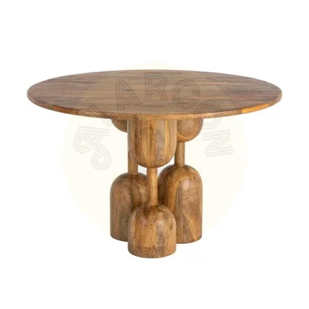 Mesa de comedor cuadrada de madera de mango 120x120x76cm - Ixia - 616506IX - foto-secundaria-6