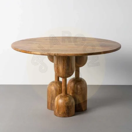 Mesa de comedor cuadrada de madera de mango 120x120x76cm - Ixia - 616506IX - foto-secundaria-9